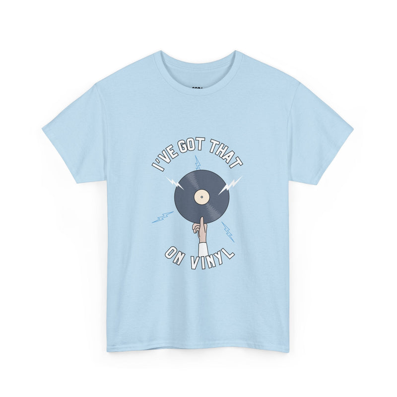 'I've Got That On Vinyl' T-Shirt, close-up detail