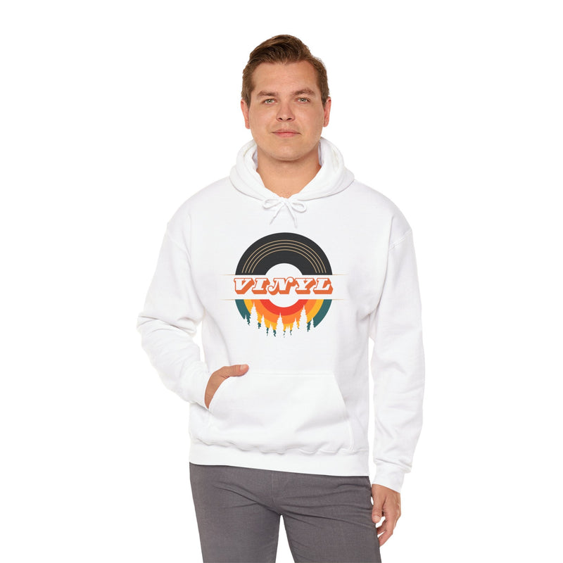 Vinyl Record Logo Men's Hoodie, showing reverse