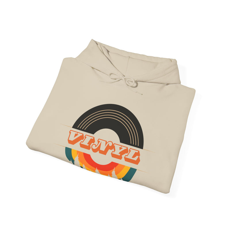 Vinyl Record Logo Men's Hoodie, rear view