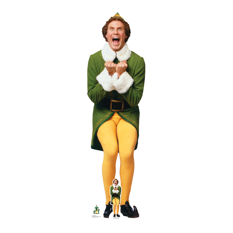 Buddy The Elf Christmas Icon Cardboard Cut Out Height 187cm, side angle