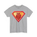 'Vinyl Man' Men's Superhero T-Shirt, packaging shot