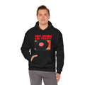 'Vinyl Records Are Groovy' Men's Hoodie, close-up detail
