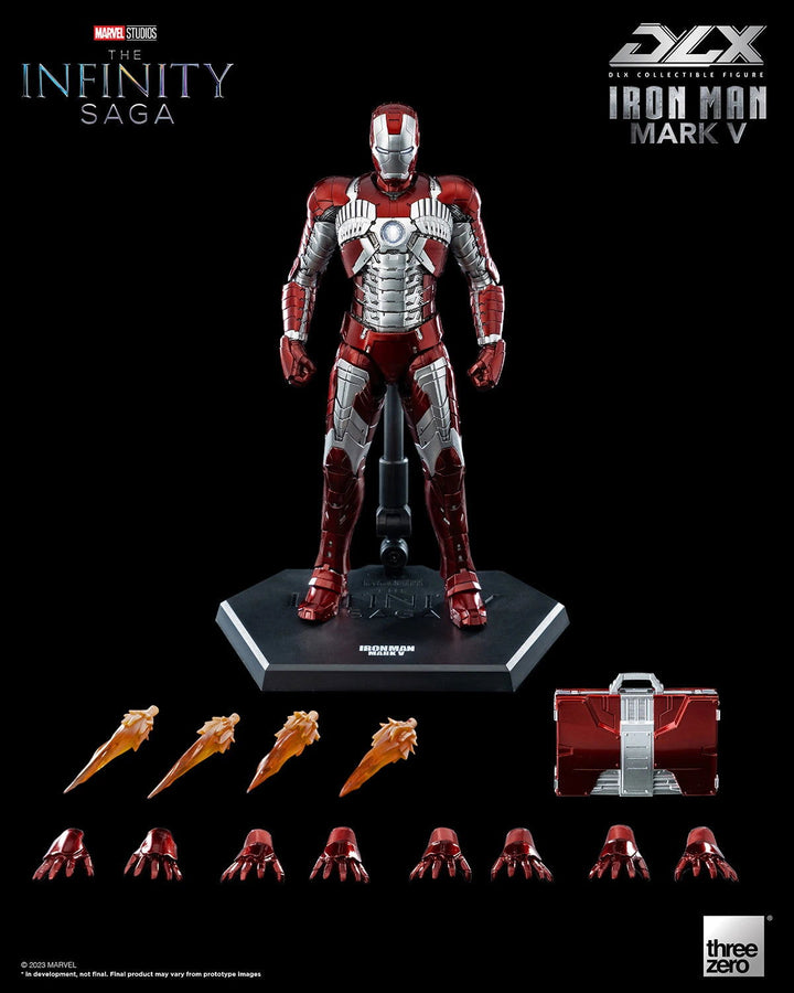 Avengers The Infinity Saga Threezero DLX Iron Man Mark V 1/12 Scale Figure - Infinity Collectables  - #tag1#