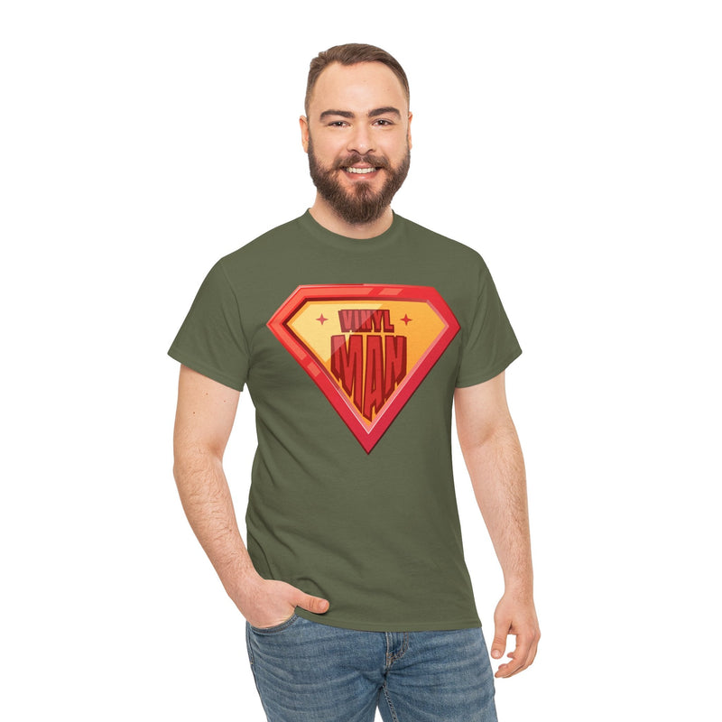 'Vinyl Man' Men's Superhero T-Shirt, additional view