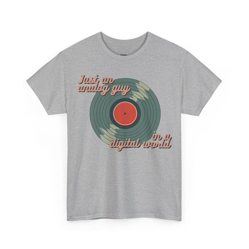 'Just an Analog Guy, In a Digital World' Men's T-Shirt, packaging shot