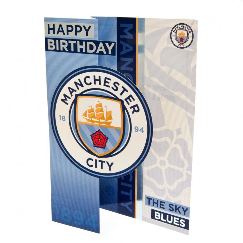 Manchester City FC Sky Blues Birthday Card, alternate view