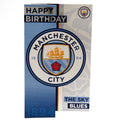 Manchester City FC Sky Blues Birthday Card, close-up detail