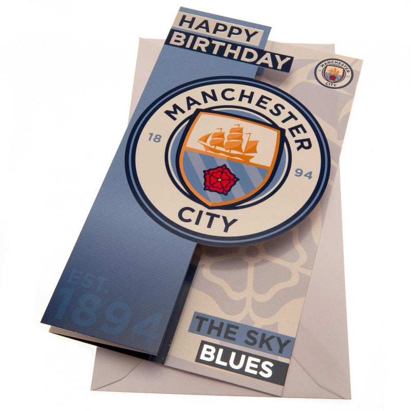 Manchester City FC Sky Blues Birthday Card collectible from Namco Bandai