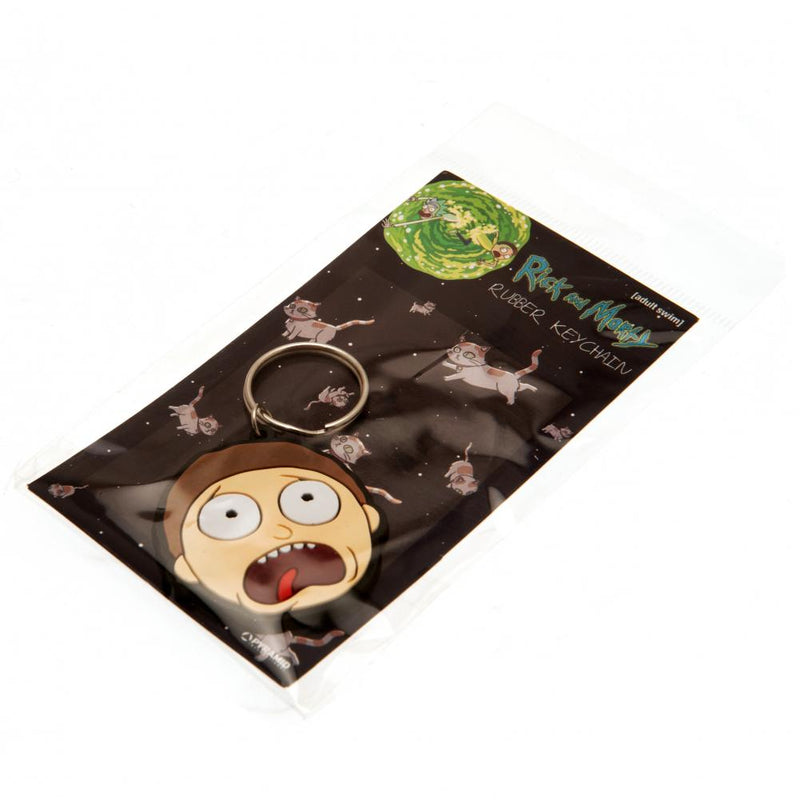 Rick And Morty Scared Morty PVC Keyring, side angle