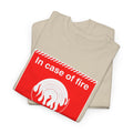 'In Case of Fire, Save My Vinyl' T-Shirt, showing reverse