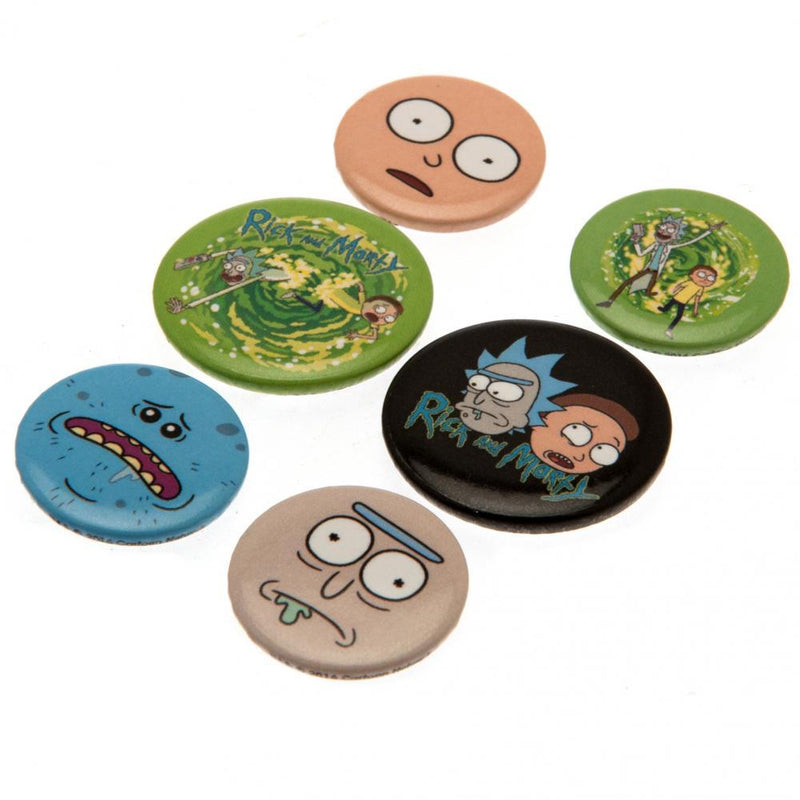 Rick And Morty Button Badge Set, alternate view