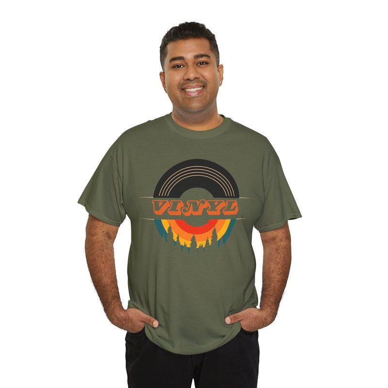 Vinyl Record Logo Men's T-Shirt, rear view