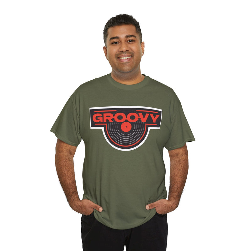 'Groovy' Men's T-Shirt, in display