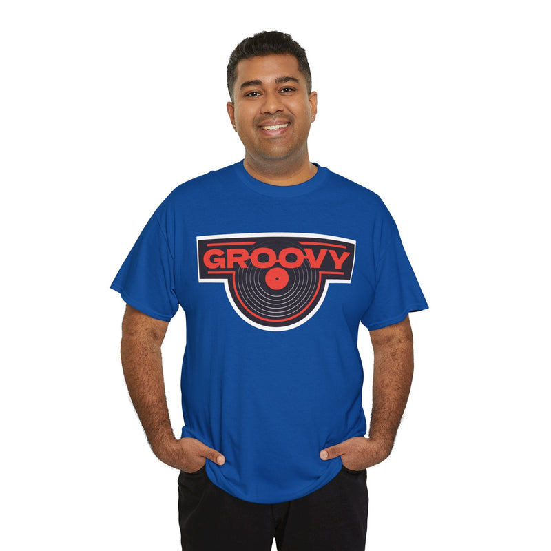 'Groovy' Men's T-Shirt, showing reverse