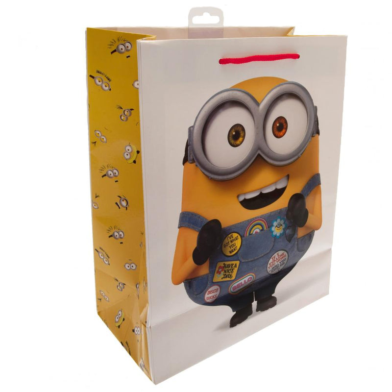 Minions Medium Gift Bag, side angle