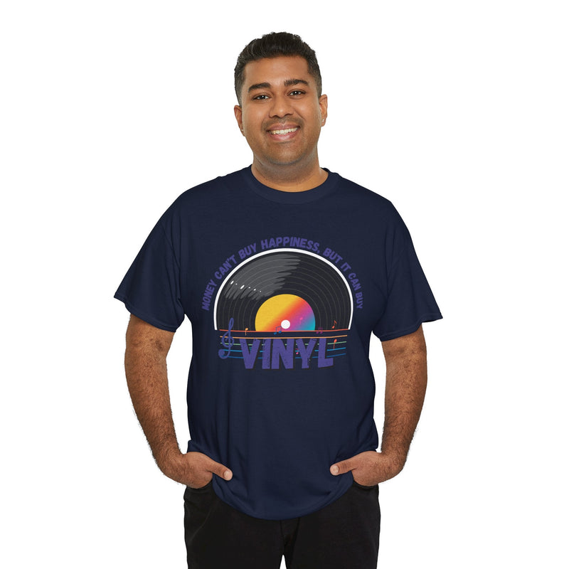 'Money Can't Buy Happiness, But It Can Buy Vinyl' Men's T-Shirt, alternate view