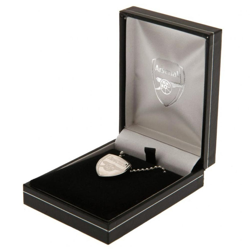 Arsenal FC Stainless Steel Pendant & Chain, side angle