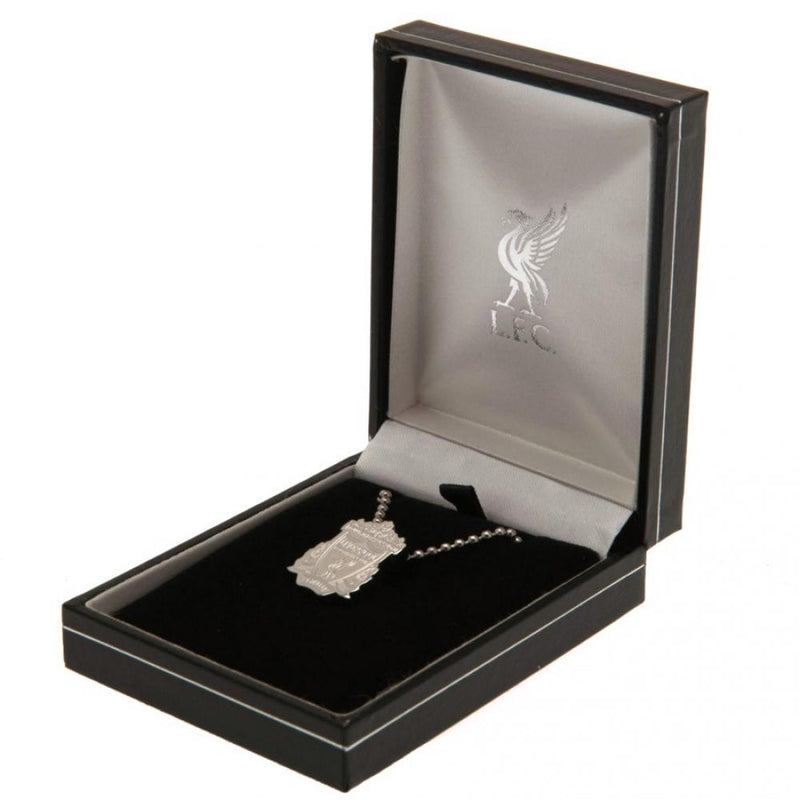 Liverpool FC Stainless Steel Pendant & Chain, side angle