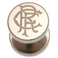 Rangers FC Stainless Steel Scroll Crest Stud Earring