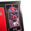 Manchester United FC Rashford Signed Shirt (Framed), side angle