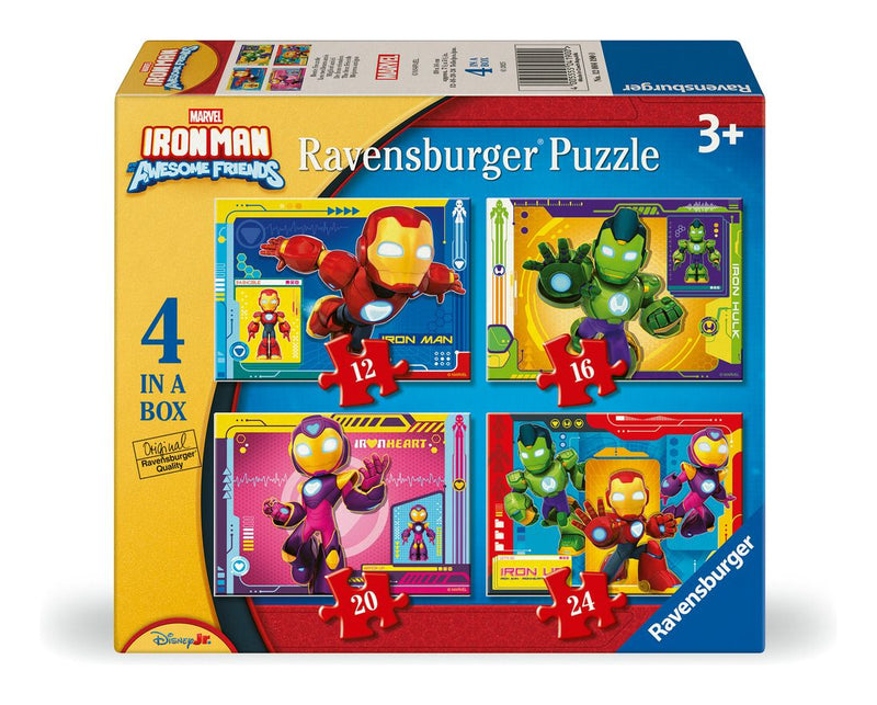 Iron Man & His Awesome Friends 4 in a Box Jigsaw Puzzles - Image