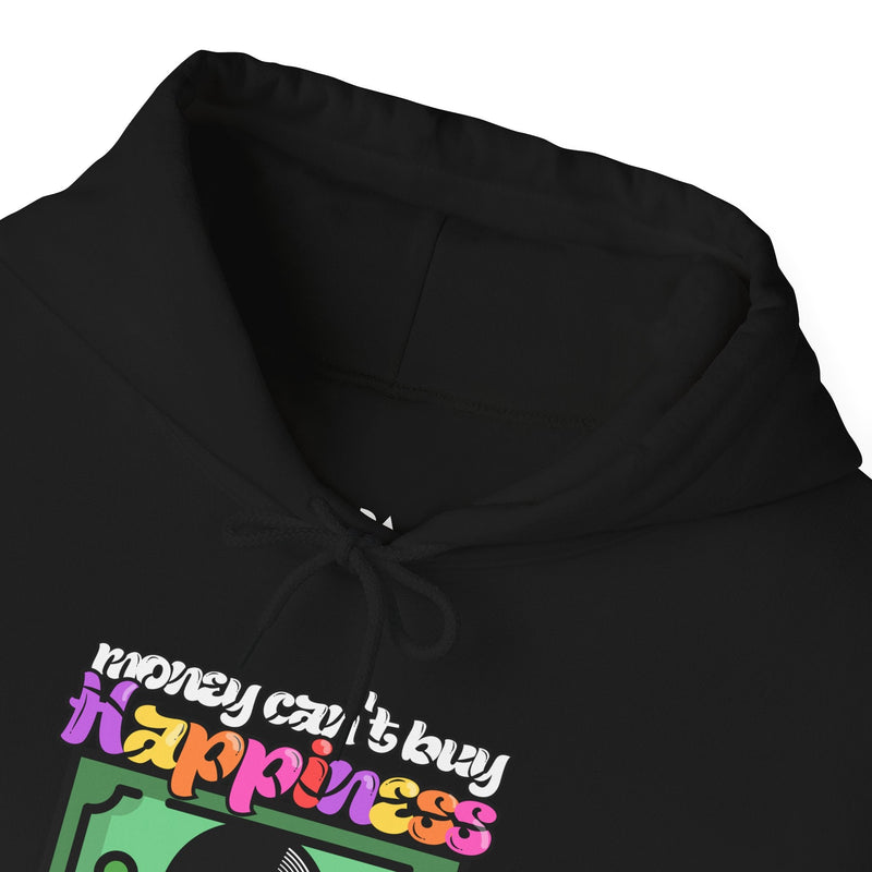 'Money Can't Buy Happiness, But It Can Buy Vinyl' Men's Hoodie, rear view
