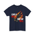 'Like a Bat Out of Hell' Men's T-Shirt, size reference