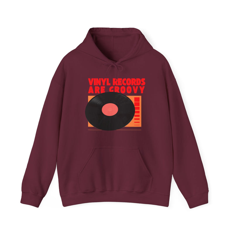 'Vinyl Records Are Groovy' Men's Hoodie collectible from Coda Records