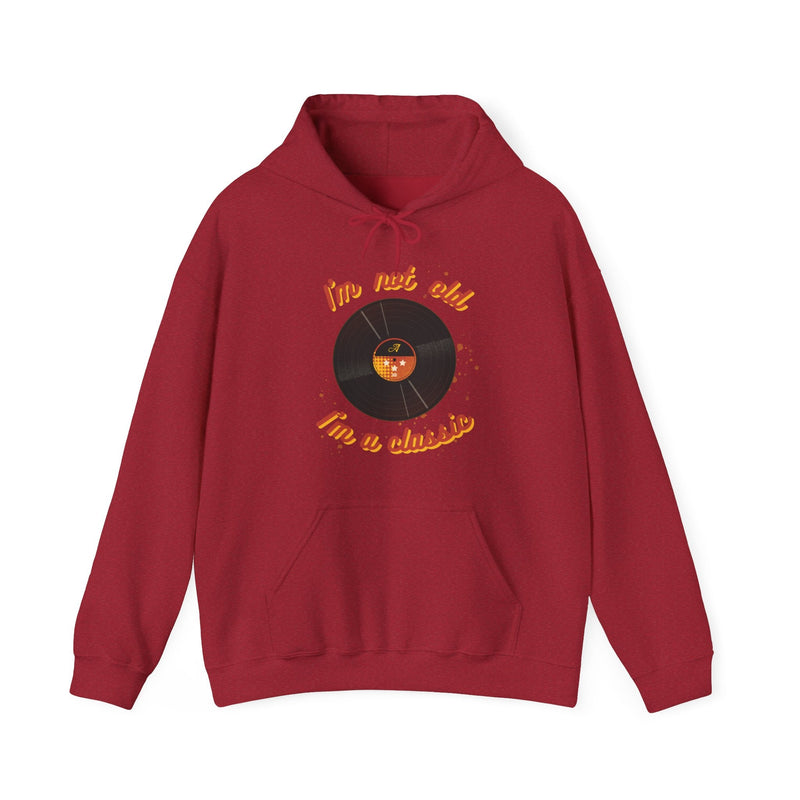 'I'm Not Old, I'm a Classic' Men's Hoodie, showing reverse