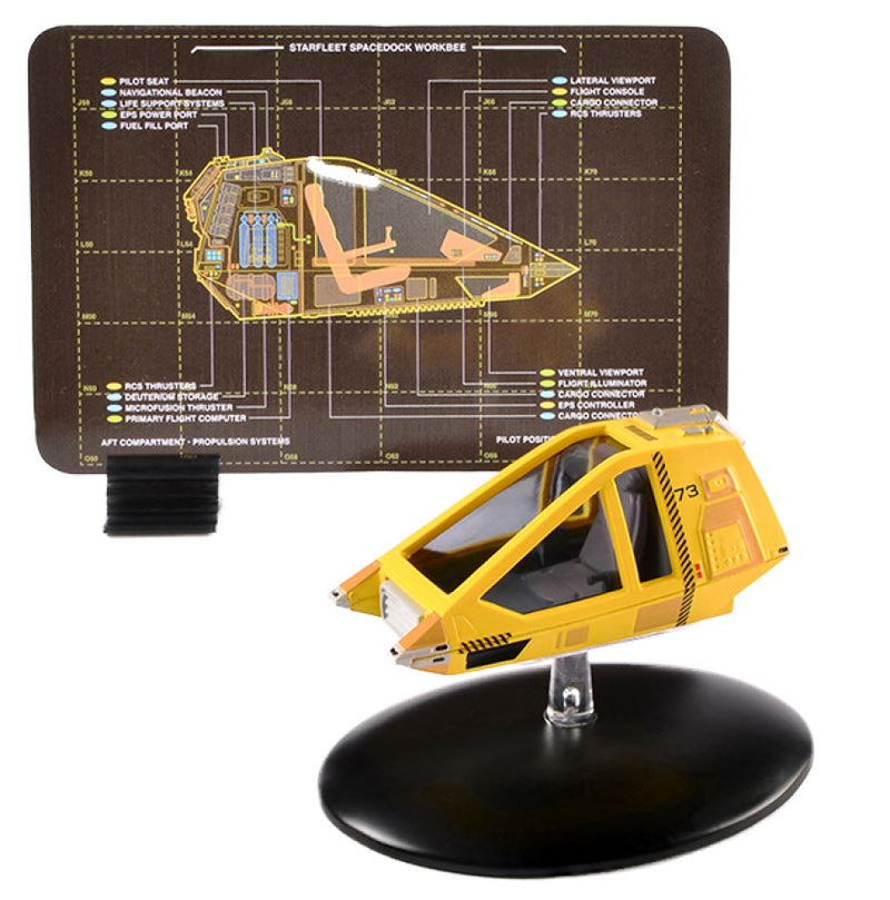 Shuttlecraft Set 3 (Travel Pod, Type 11, Argo & Workbee) Model Die Cast Ships SSSEN402 (Eaglemoss / Star Trek), side angle