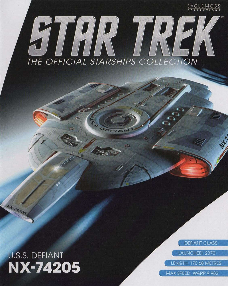 U.S.S. Defiant NX-74205 (Defiant-class) Diecast Model Ship (Eaglemoss / Star Trek), additional view