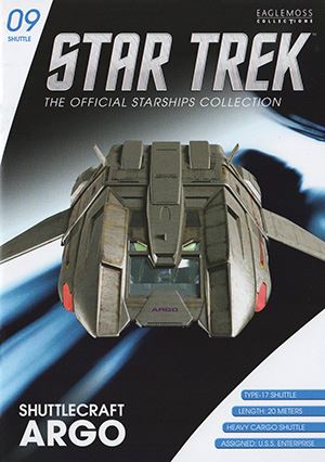 Type-17 Cargo Shuttlecraft Argo Model Diecast Ship (Eaglemoss / Star Trek), side angle