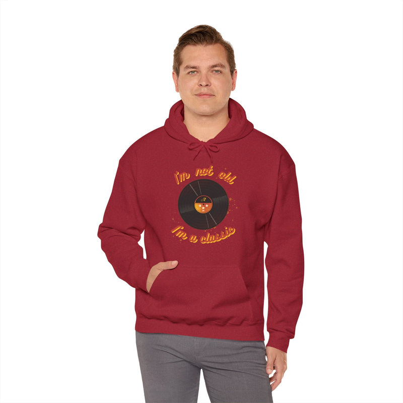 'I'm Not Old, I'm a Classic' Men's Hoodie, in display