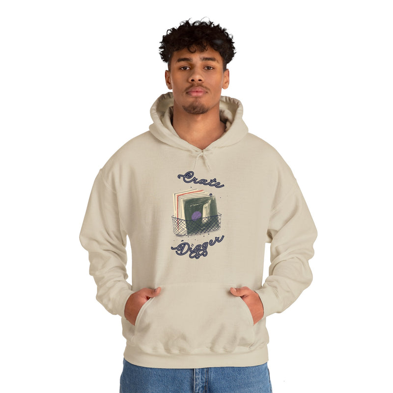 'Crate Digger' Men's Hoodie, packaging shot