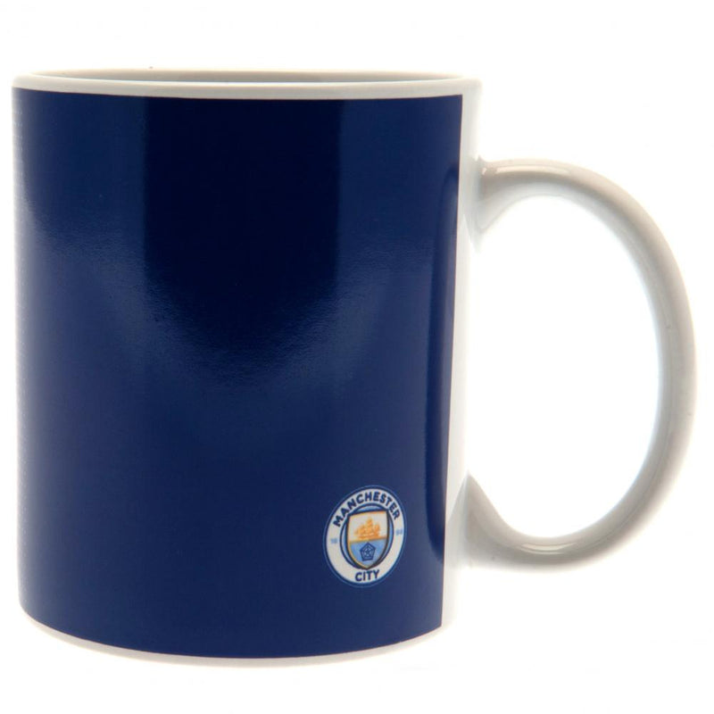 Manchester City FC Halftone Mug, side angle