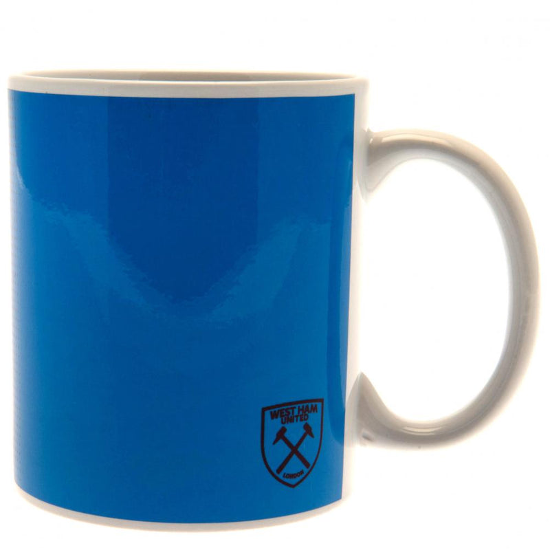 West Ham United FC Halftone Mug, side angle