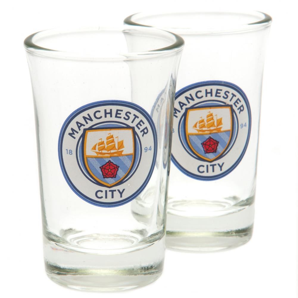 Manchester City FC 2-Pack Shot Glass Set