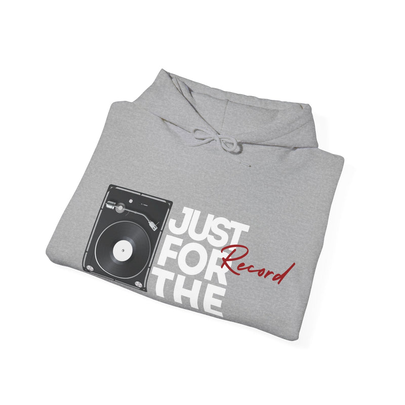 'Just for the Record' Men's Hoodie, in display