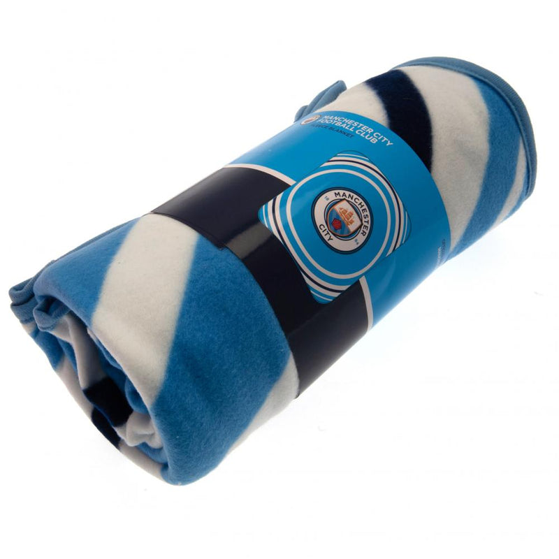 Manchester City FC Pulse Fleece Blanket, side angle