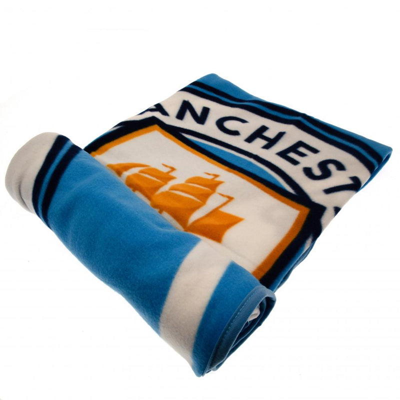 Manchester City FC Ultimate Fan Bundle - Manchester City FC Pulse Fleece Blanket