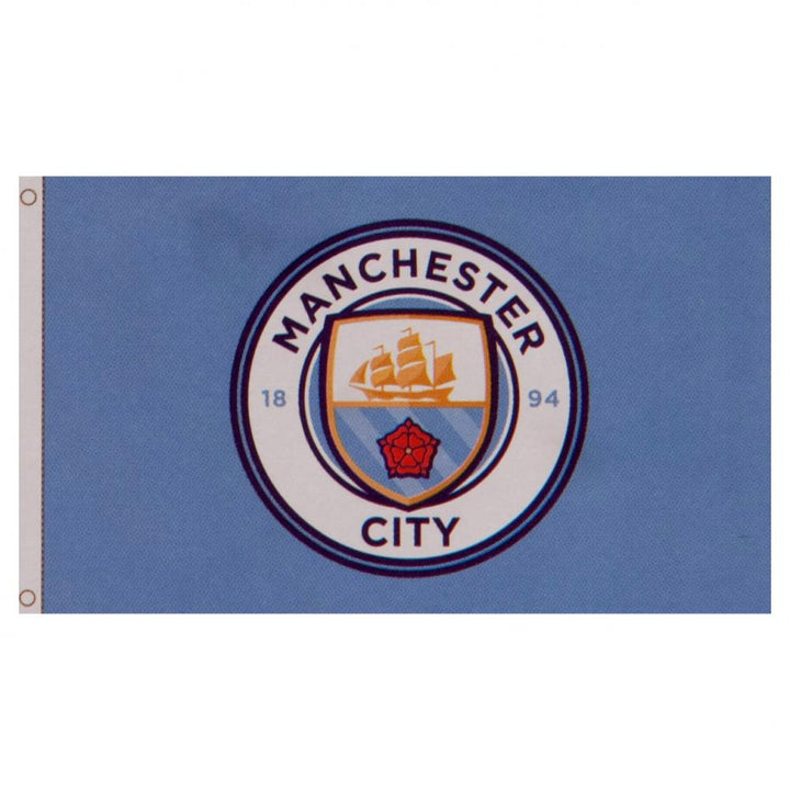 Manchester City FC Crest Flag