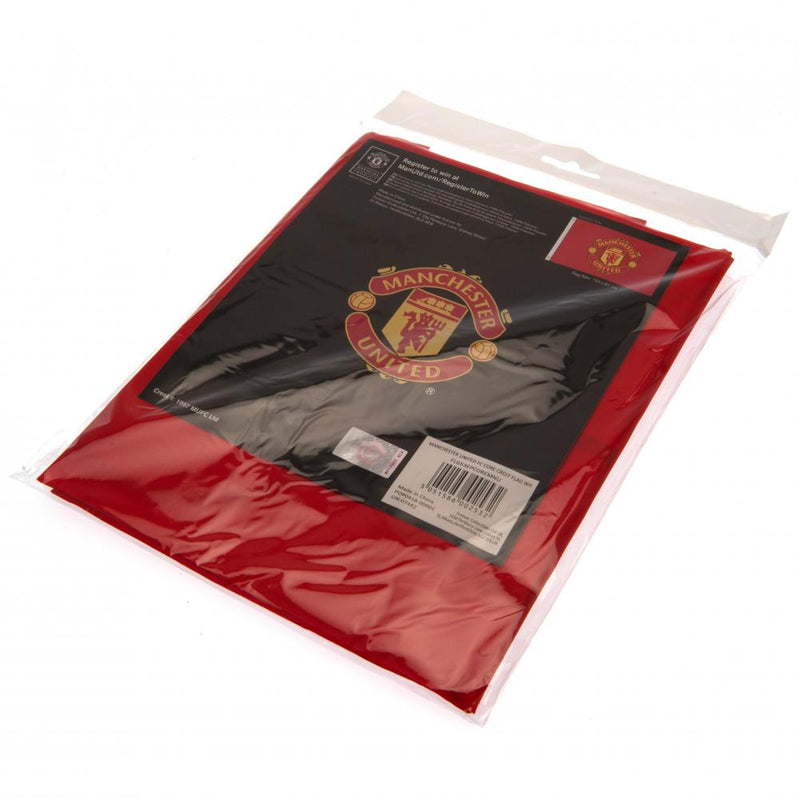 Manchester United FC Core Crest Flag, close-up detail