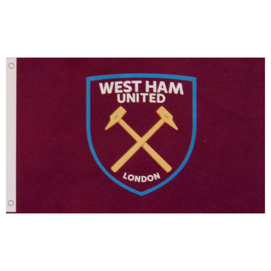 West Ham United FC Core Crest Flag, alternate view
