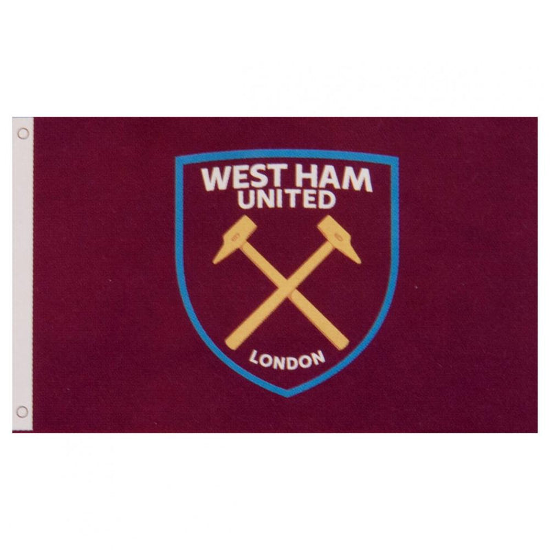 West Ham United FC Core Crest Flag, alternate view