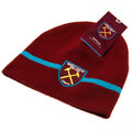 West Ham United FC Stripe Beanie, side angle