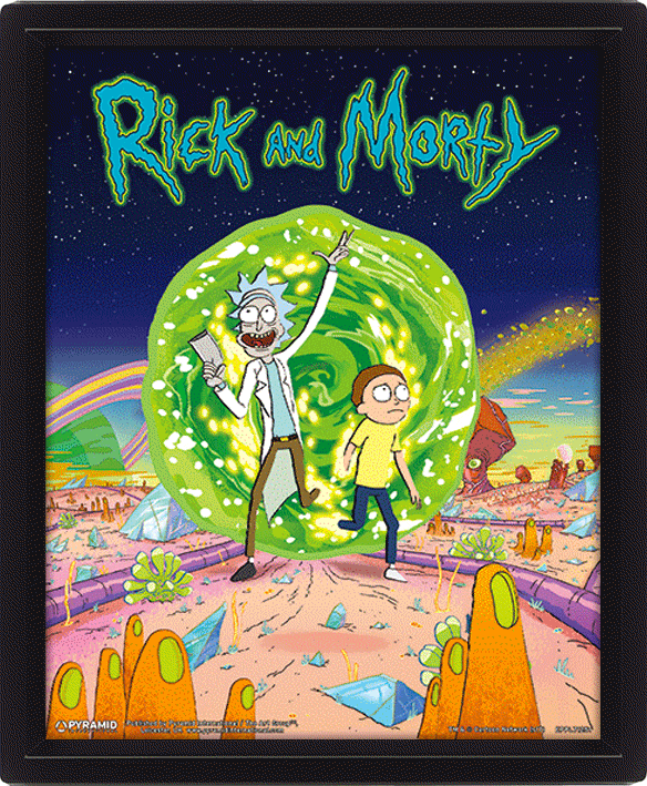 Rick And Morty Framed 3D Picture collectible from Hasbro