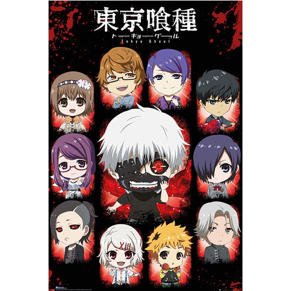 Tokyo Ghoul Poster Chibi Characters