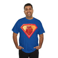 'Vinyl Man' Men's Superhero T-Shirt, in display