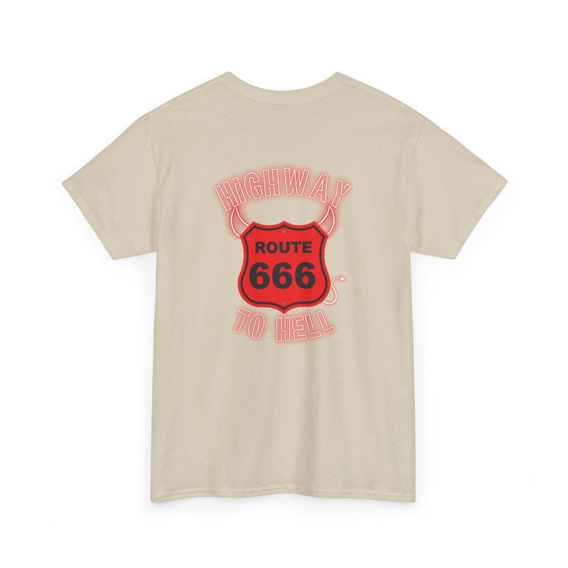 'Highway to Hell' Lyric T-Shirt, in display