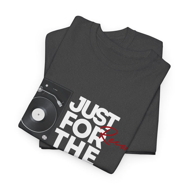 'Just for the Record' Men's Vinyl T-Shirt, showing reverse